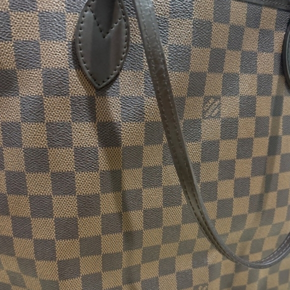 Louis Vuitton LV Damier Ebene N40599 Neverfull MM In GREAT Condition Cherry Red - Picture 13 of 16